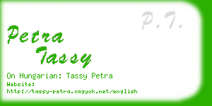 petra tassy business card